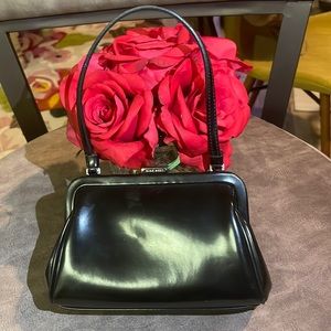 Nine West mini patent leather evening bag.